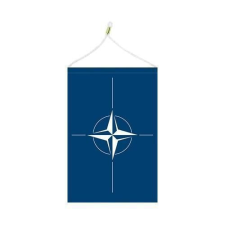  Kis reklámzászló, akasztó szemmel, 16 x 11 cm, NATO dekoráció