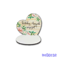  Kis talpas fa szív 13,2x12,8cm - Boldog Anyák Napját!/virágos dekorációs kellék