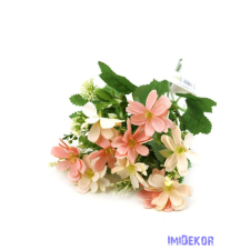  Kis virágos csokor 27 cm 270 - Rózsaszín dekorációs kellék