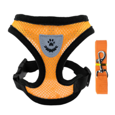  Kisállat hám és póráz (L: 46 x 34 cm) nyakörv, póráz, hám kutyáknak