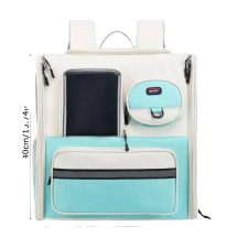  Kisállat -hordozó hátizsák, lélegző anyag, divatos kialakítás, Zöld szállítóbox, fekhely kutyáknak