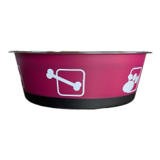  Kisállat rozsdamentes fém tál műanyag burkolattal-XL - Piros kutyatál