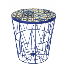  Kisasztal BOHO Ø 38 cm, kék bútor
