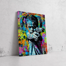  Kislány Harcban - Pop Art Vászonkép dekoráció