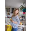  Kismama és szoptató blúz Milk Shirt milk & love fehér és kék csíkok