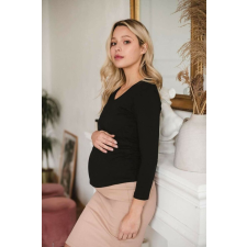 Kismama és szoptató blúz Milk Shirt milk & love fekete kismama ruha