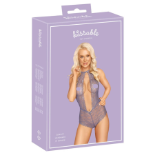 Kissable - nyakpántos, csipke body (lila) body