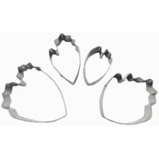  Kiszúró szett, pünkösdi rózsa, fém, 4 db-os sütés és főzés