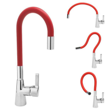 Kitchen faucet flexible — piros (mosogatócsaptelep, sárgaréz) TO-75707 csaptelep