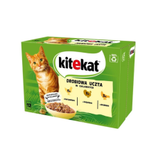 Kitekat Baromfi zselés lakoma 12x85g nedves macskaeledel csirkével, pulykával, baromfival macskaeledel