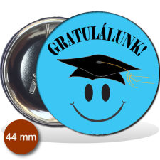 Kitűző, Smile ballagásra, kék 44 mm ajándéktárgy