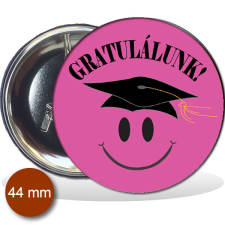 Kitűző, Smile ballagásra, pink 44 mm ajándéktárgy