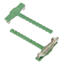  Kitűző T-alakú zöld 2,5x4,2cm 100db-os dekorációs kellék