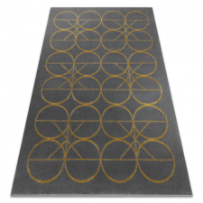 Kizárólagos EMERALD szőnyeg 1010 glamour, elegáns körökben szürke / arany 120x170 cm lakástextília
