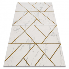 Kizárólagos EMERALD szőnyeg 1012 glamour, elegáns geometriai, márvány krém / arany 160x220 cm lakástextília