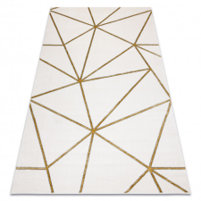 Kizárólagos EMERALD szőnyeg 1013 glamour, elegáns geometriai krém / arany 80x150 cm lakástextília