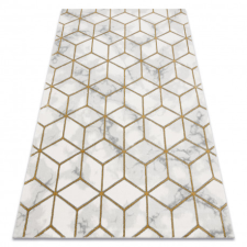 Kizárólagos EMERALD szőnyeg 1014 glamour, elegáns kocka krém / arany 180x270 cm lakástextília
