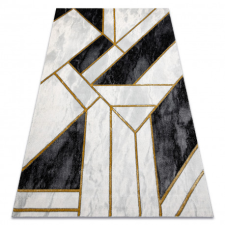 Kizárólagos EMERALD szőnyeg 1015 glamour, elegáns márvány, geometriai fekete / arany 180x270 cm lakástextília
