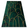  Kizárólagos EMERALD szőnyeg 1016 glamour, elegáns art deco, márvány üveg zöld / arany 160x220 cm