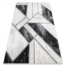 Kizárólagos EMERALD szőnyeg 81953 glamour, elegáns márvány, geometriai fekete / ezüst 120x170 cm lakástextília