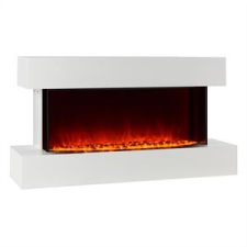 Klarstein Klarstein Studio-2, fehér, elektromos kandalló, lángok LED-es szimulációja, 1000/2000 W, 40 m² kályha, kandalló