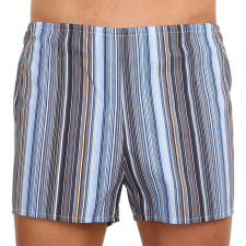 Klasszikus férfi bő szárú boxeralsók Foltýn kék csíkos túlméretes (KN75) 3XL férfi alsó