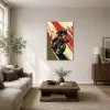  Klasszikus motorversenyző retro illusztráció vászonkép