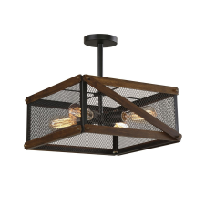 KLAUSEN Lazarus 4 fekete mennyezeti lámpa (KL6345) E27 4 izzós IP20 világítás