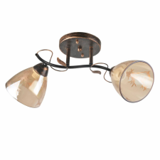 KLAUSEN Mennyezeti lámpa, Klausen Jody LY-3352, 2 x E27, antik bronz + bézs világítás