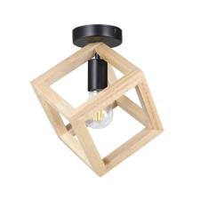 KLAUSEN Rhombus PL1 fekete-natúr mennyezeti lámpa (KL101050) E27 1 izzós IP20 világítás