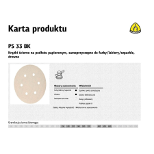 Klingspor Ps33bk Csiszolókorong Furat 150 gr.150 45543f 100 db (149151) barkácsgép tartozék