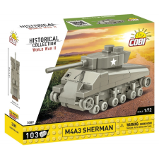 Klocki történelmi gyűjtemény M4A3 Sherman barkácsolás, építés