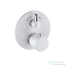 Kludi BALANCE falsík alatti termosztátos csaptelep, 2 funkciós, matt fehér/króm 528109175 csaptelep
