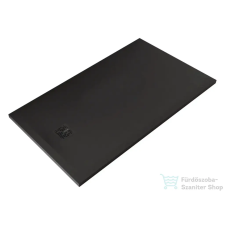 Kludi TERRA 140x80 cm-es RAKSOLID zuhanytálca szifon nélkül, matt fekete 08DW0639 kád, zuhanykabin