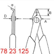 Knipex 78 23 125 Elektronikai fogó 125 x 77 x 13 mm fogó