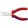 Knipex Fél-kerek csőrű fogó vágóéllel (Rádiófogó) 140 mm, hegyes, lapos pofa, Knipex 25 05 140 (25 05 140)