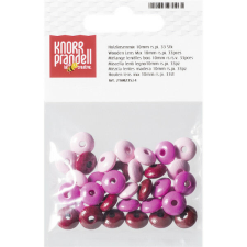 Knorr Prandell Knorr Prandell ovális 33 darabos pink fa gyöngy csomag kreatív és készségfejlesztő