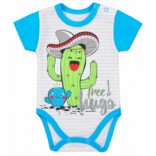 KOALA Baba nyári rövid ujjú body Koala Cactus Summer türkiz (Méret: 62) kombidressz, body