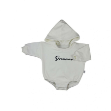 KOALA Hosszú ujjú baba body kapucnival baggy Koala Dreamer bézs kombidressz, body