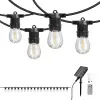 Kobi Starlight Neo napelemes kültéri LED fényfüzér, 8 világítási mód (20 db filament izzó, 10 méter, 0.42 Watt, meleg fehér)