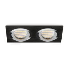 Kobi Süllyesztett GU10 halogén süllyesztett spotlámpa, fekete, dupla, Kobi világítás