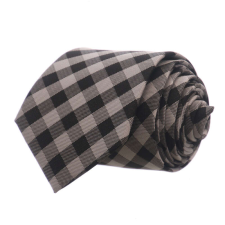  Kockás nyakkendő - fekete/szürke nyakkendő