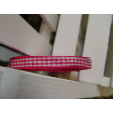 Kockás szalag pink 1cm szalag, masni