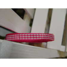 Kockás szalag pink 1cm dekorációs kellék