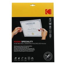 Kodak Lamináló fólia KODAK A/4 200 mikron újrahasználható 10 ív/csomag lamináló fólia