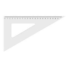 KOH-I-NOOR 45fokos átlátszó háromszög vonalzó vonalzó