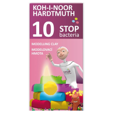 KOH-I-NOOR antibakteriális gyurma 200g - 10 színű gyurma