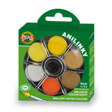 KOH-I-NOOR brillant kerek 24 színű vízfesték készlet kréta, festék és papír