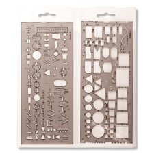 KOH-I-NOOR Elektronikai sablon, műanyag, KOH-I-NOOR "703071" vonalzó