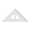  KOH-I-NOOR Háromszög vonalzó, műanyag, 45 °, KOH-I-NOOR